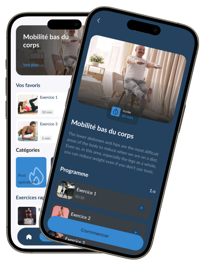 rééducation après la pose d’une prothèse du genou